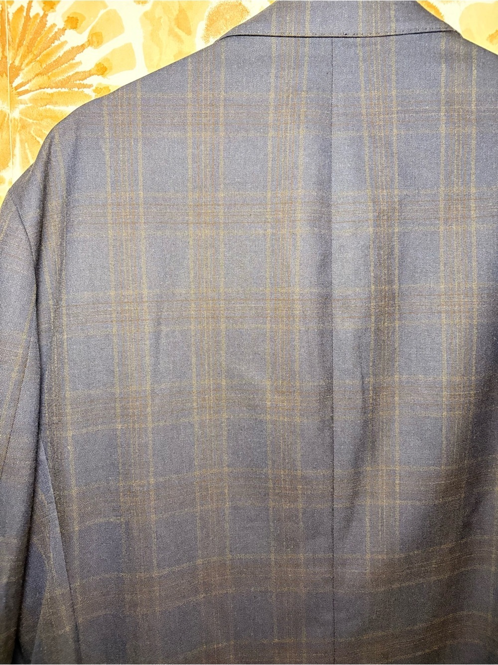 Bar III Blue Windowpane Plaid Blazer Sport Coat Two Button Business Casual - Picture 9 of 13